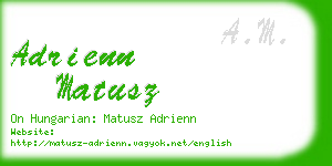 adrienn matusz business card